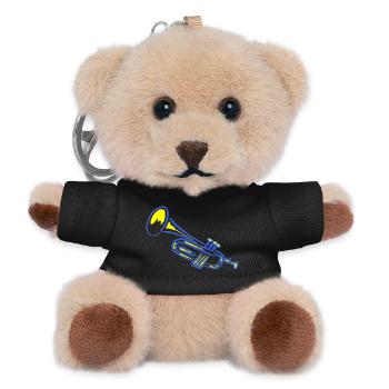  Trompete Illustration - Teddy Schlüsselanhänger - Schwarz - Vorne