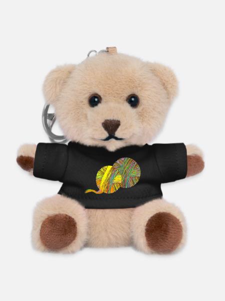 Schneider Handwerk Wolle - Teddy Schlüsselanhänger - Schwarz