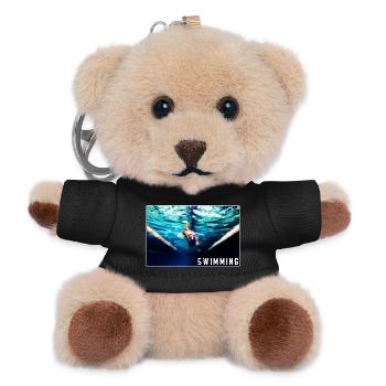 Swimming - design - Teddy Keyring - black - Front