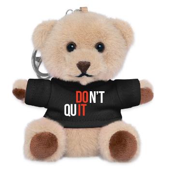 Don't Quit, Do It - Inspirational Quote - Teddy Keyring - black - Front