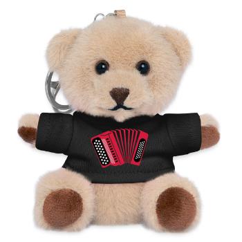 akkordeon musiker musik - Teddy Schlüsselanhänger - Schwarz - Vorne