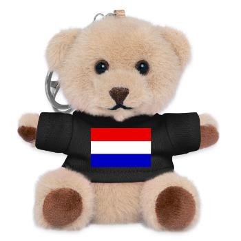 Holland flag - Teddy Keyring - black - Front