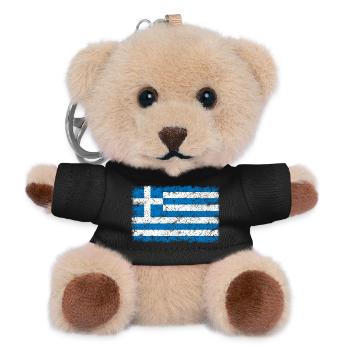 Grèce - Porte-clés ourson - noir - Devant