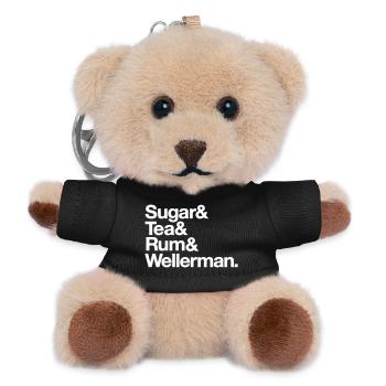 ShantyTok Sugar Tea Rum Wellerman Song Sea Shanty - Teddy Keyring - black - Front