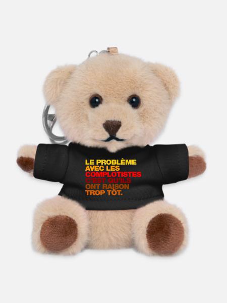 Le complotisme - Porte-clés ourson - noir