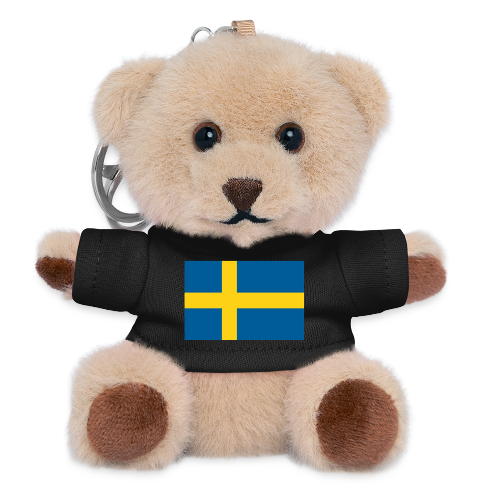 Schweden Flagge auf Teddy Schlüsselanhänger