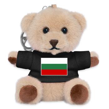 Bulgaria Flag - Teddy Keyring - black - Front