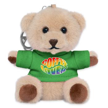 Kaffeebohne coffee lover rainbow black shirt - Teddy Schlüsselanhänger - Grün - Vorne
