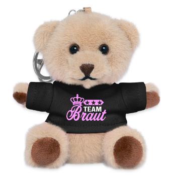 Junggesellinnenabschied - Team Braut JGA Frauen - Teddy Schlüsselanhänger - Schwarz - Vorne