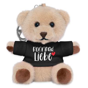 Rennrad Liebe! Fahrrad Sport Radsport Geschenk - Teddy Schlüsselanhänger - Schwarz - Vorne