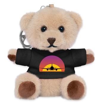 Flugreisen - Teddy Schlüsselanhänger - Schwarz - Vorne