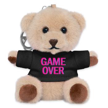 Game Over Neon Arcade Vibe - Teddy Keyring - black - Front