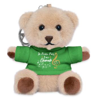 J'Peux Pas J'Ai Chorale Cadeau Chanteur De Choeur - Porte-clés ourson - vert - Devant
