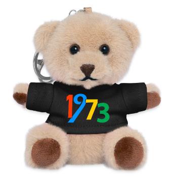 50e anniversaire 1973 50 ans Cadeaux pour hommes Femmes - Porte-clés ourson - noir - Devant