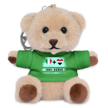 Italy and Iraq 100% genius flag - Teddy Keyring - green - Front