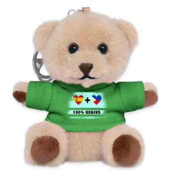 Spain and the Philippines flag 100% genius - Teddy Keyring - green - Front