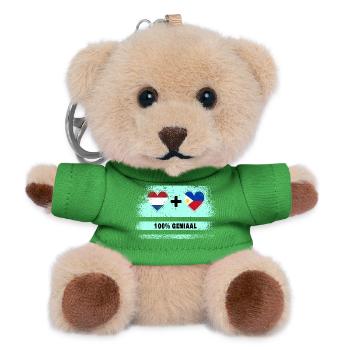 Philippines and the Netherlands 100% Genius flag - Teddy Keyring - green - Front