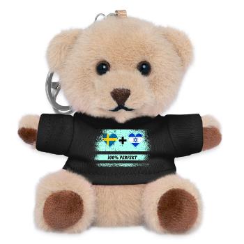 Israël et Suède 100% parfait / cadeau - Porte-clés ourson - noir - Devant