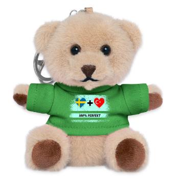 Turquie et Suède 100% Parfait / Cadeau - Porte-clés ourson - vert - Devant