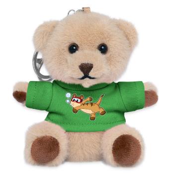 Meerkat Diver Swimming Goggles Diving - Teddy Keyring - green - Front