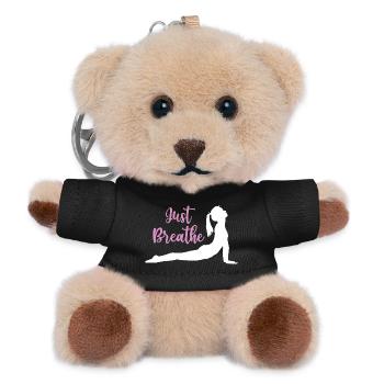Yoga Gift Idea - Namaste - Teddy Keyring - black - Front