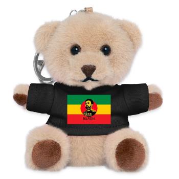 REGGAE FLAG - HAILE SELASSIE - JAH RASTAFARI - Teddy Schlüsselanhänger - Schwarz - Vorne