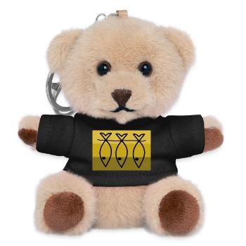 FISH. APRIL FOOL. HOLIDAY. SUMMER. HUMOR - Teddy Keyring - black - Front