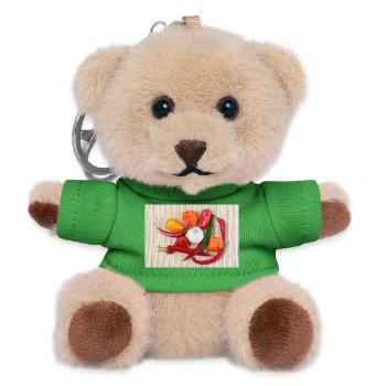 Colorful chili peppers and garlic - Teddy Keyring - green - Front