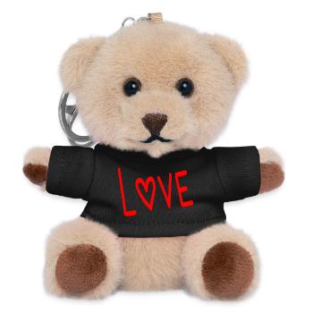 LIEBE. PAAR. ICH HABE GERADE GEHEIRATET. Junggesellinnenabschied. VALENTINSTAG. - Teddy Schlüsselanhänger - Schwarz - Vorne