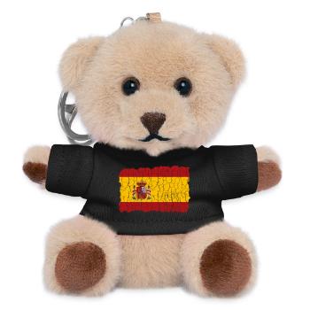 Spanien Flagge Espania - Teddy Schlüsselanhänger - Schwarz - Vorne