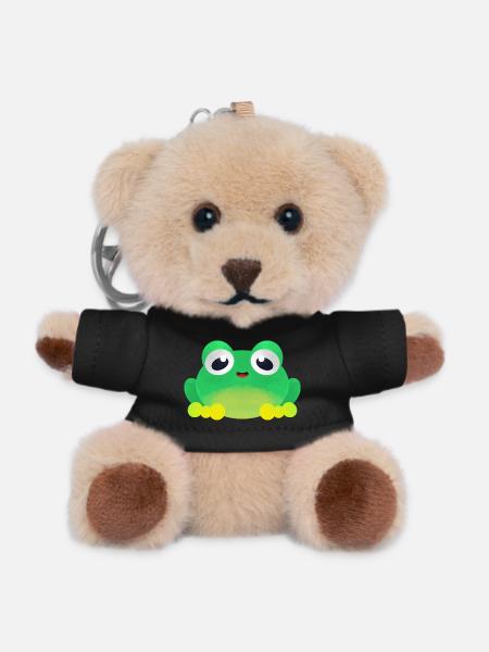 Little Frog - Teddy Keyring - black