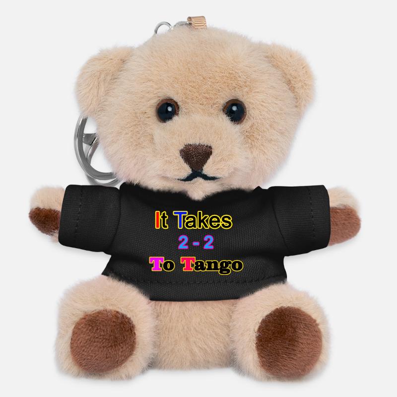 It Takes 2 to Tango - Teddy Keyring - black