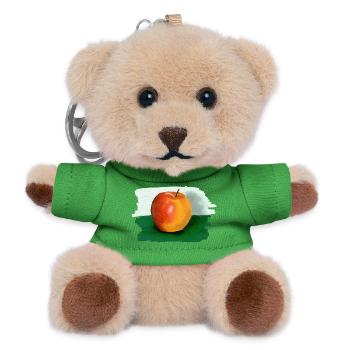Apfel - Teddy Schlüsselanhänger - Grün - Vorne