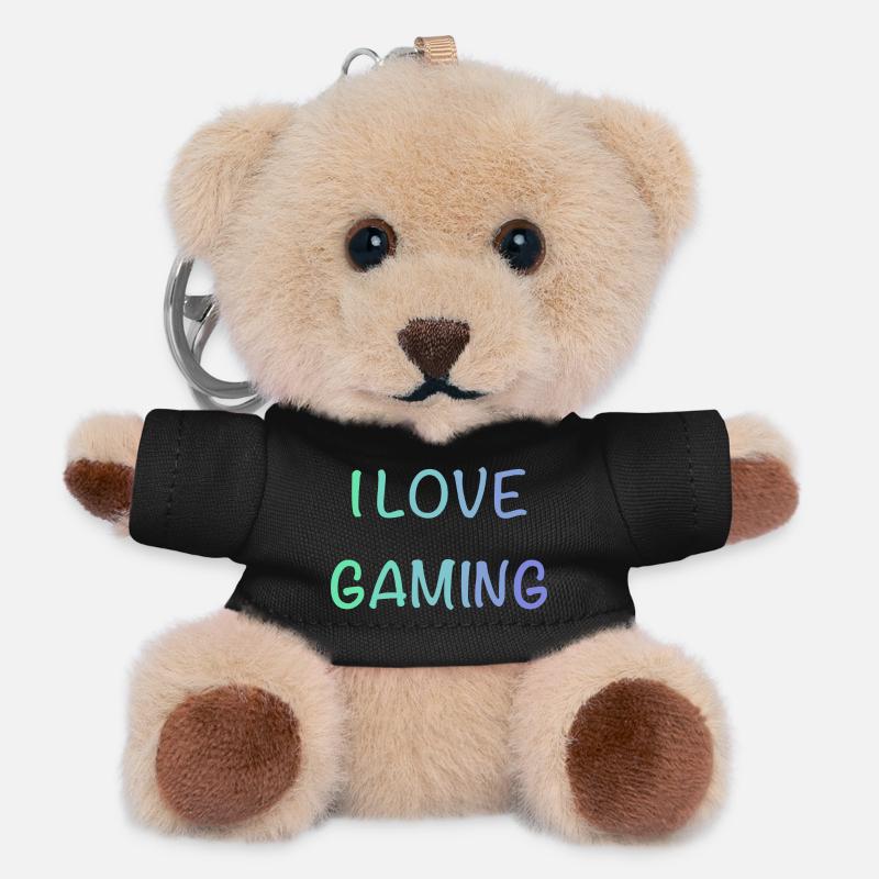 I Love Gaming - Teddy Keyring - black