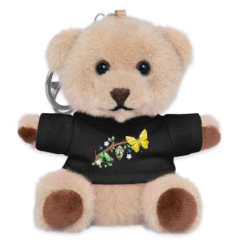 De la chenille au papillon - cycle de vie - Porte-clés ourson - noir - Devant