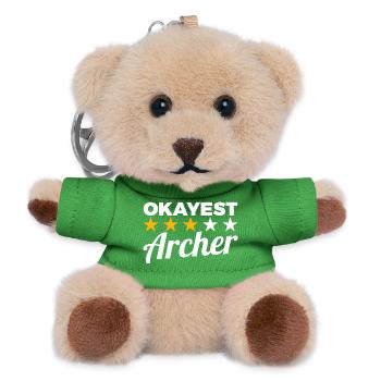 Durchschnittlicher Bogensportler - Teddy Schlüsselanhänger - Grün - Vorne