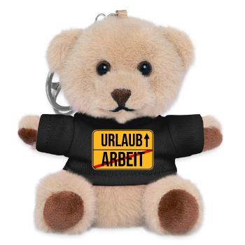 Urlaub Arbeit Wegweiser Design - Teddy Schlüsselanhänger - Schwarz - Vorne