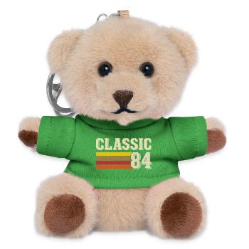 Retro Classic 84 – Born 1984 Vintage Birthday - Teddy Keyring - green - Front