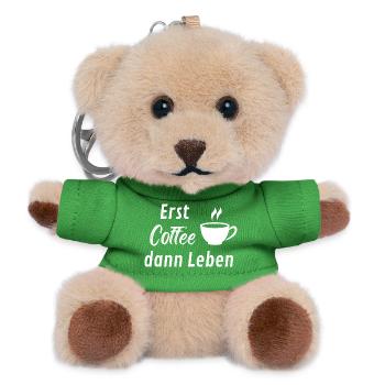 Coffee moment, morning moment. - Teddy Keyring - green - Front