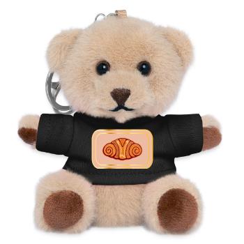 FRANZBRÖTCHEN HAMBURG HAMBURGERIN - Teddy Schlüsselanhänger - Schwarz - Vorne