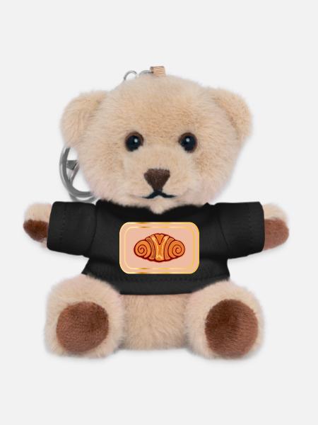 FRANZBRÖTCHEN HAMBURG HAMBURGERIN - Teddy Schlüsselanhänger - Schwarz