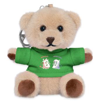 Spooky Capy und Kuh - Teddy Schlüsselanhänger - Grün - Vorne