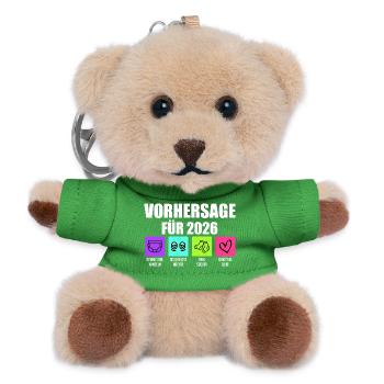 Bald Mama VORHERSAGE 2026 Lustiges - Teddy Schlüsselanhänger - Grün - Vorne