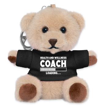 Powerlifting Bodybuilder Wellness Coach Loading - Teddy Schlüsselanhänger - Schwarz - Vorne