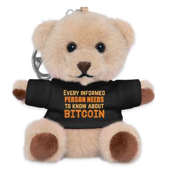 Bitcoin Informed - Teddy Schlüsselanhänger - Schwarz - Vorne