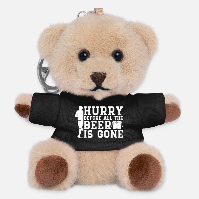 Marathon Hurry Before All Beer Is Gone Running - Teddy Keyring - black