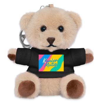 Kunter Mutig Farbrausch - Teddy Schlüsselanhänger - Schwarz - Vorne