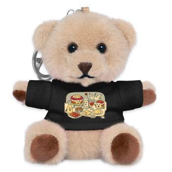 Schwanensee Feiertage - Teddy Schlüsselanhänger - Schwarz - Vorne