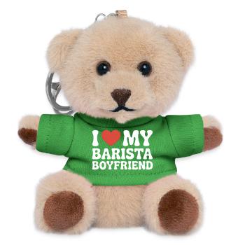 I Love My Barista Boyfriend Barista Freund - Teddy Schlüsselanhänger - Grün - Vorne
