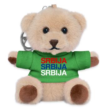 Serbia Serbien  - Teddy Schlüsselanhänger - Grün - Vorne